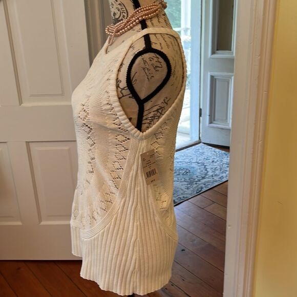 NWT Heather B Sz M Stretch Knot Sweater Tank - Picture 7 of 8